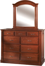 Image of customizable, solid wood Legacy High Dresser with Mirror from Harvest Home Interiors Amish Furniture
