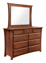 Image of customizable, solid wood Cove High Dresser with Mirror from Harvest Home Interiors Amish Furniture