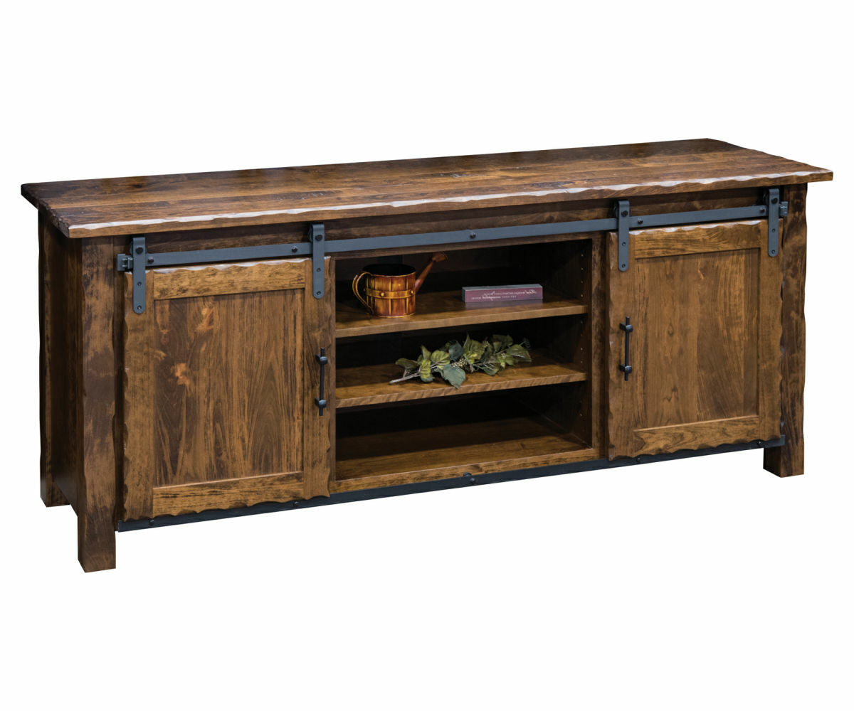 TV Stand w/ Sliding Barn Door Track