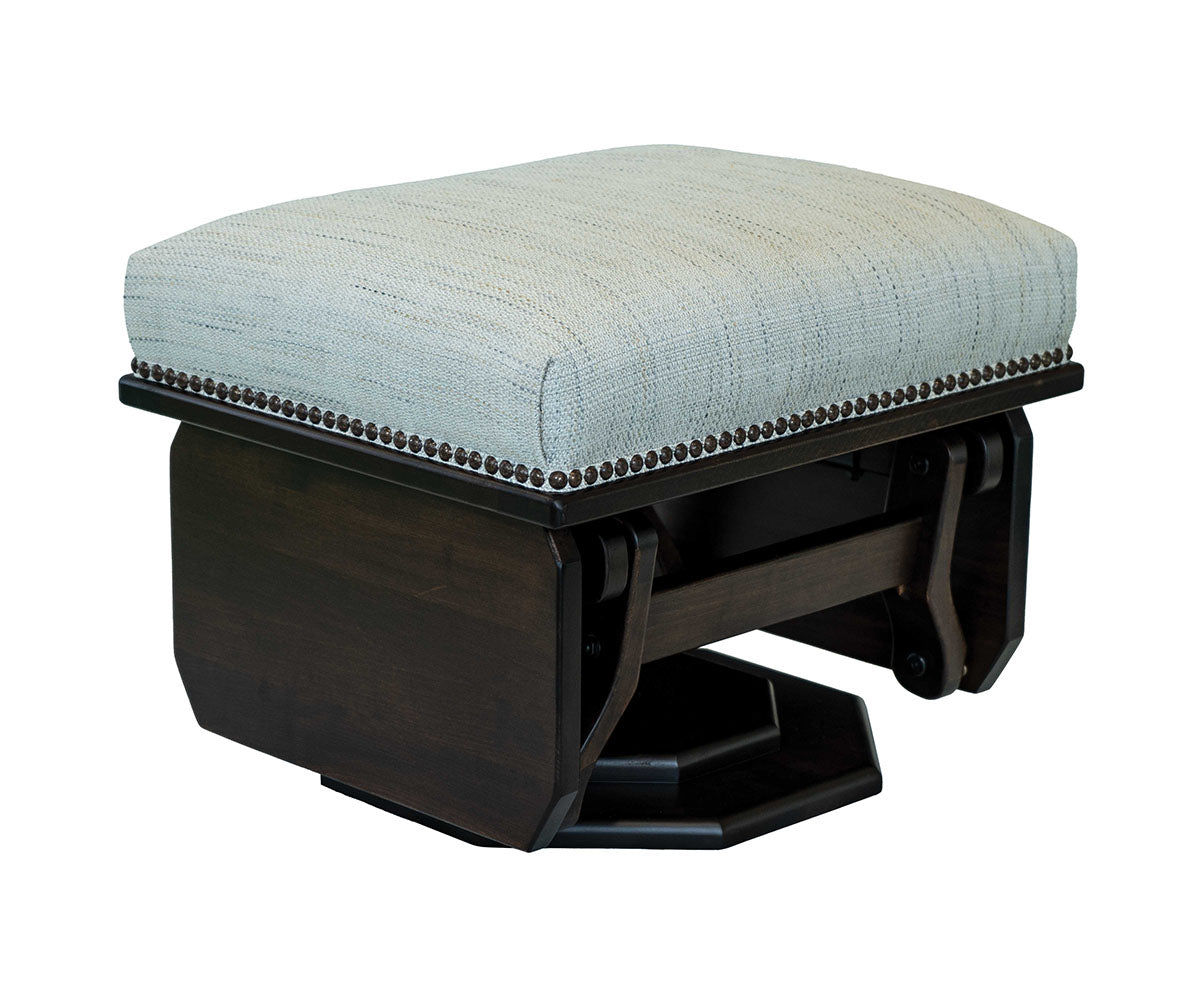 Mission Ottoman, plat form base, solid sides