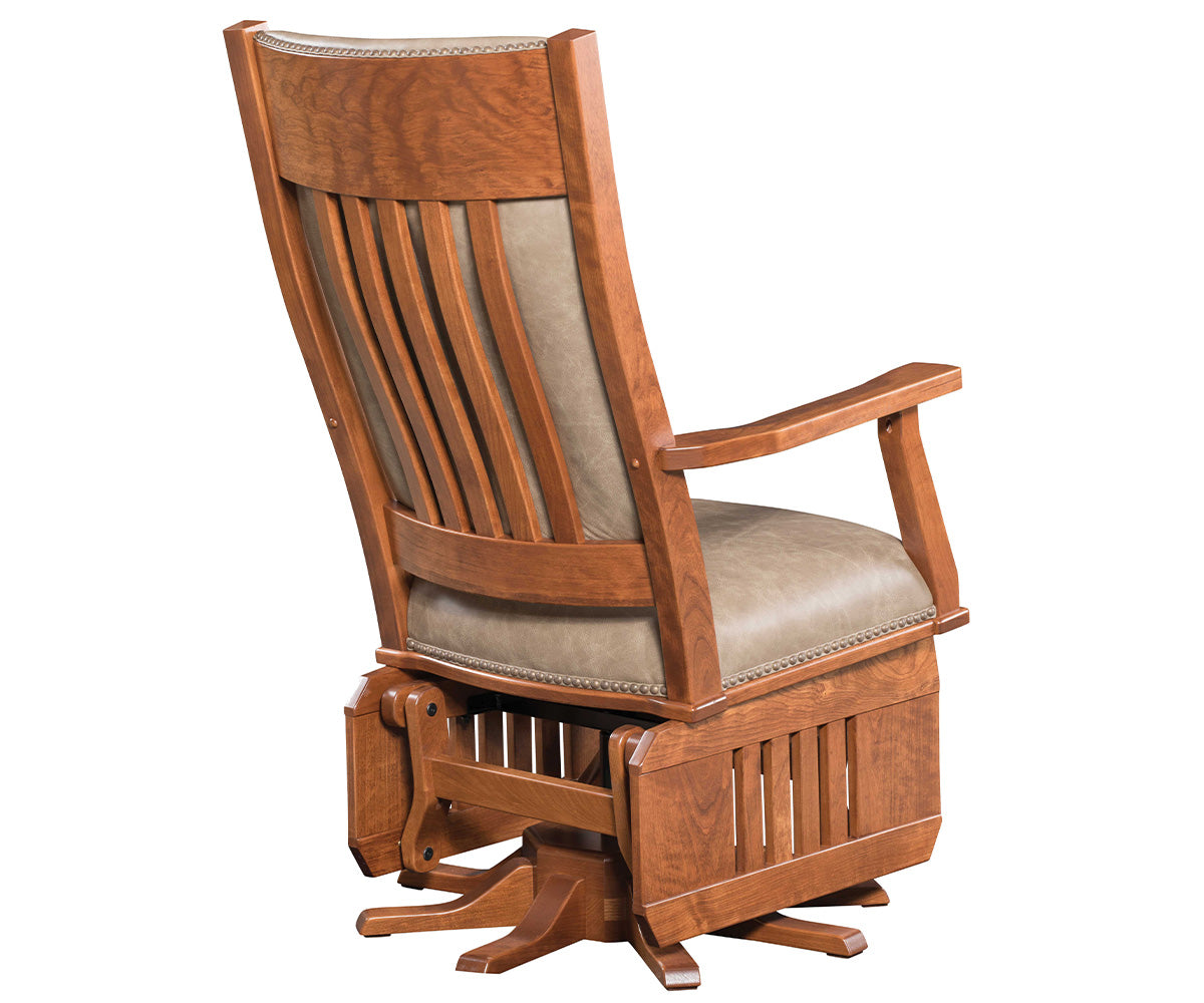 Mission Swivel Glider, 8 leg base, slat sides