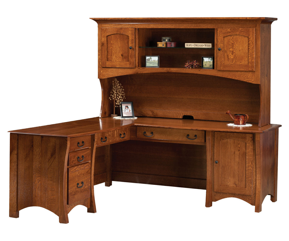 L Desk with Hutch