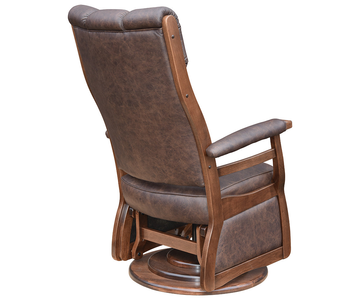 Paris High Back Swivel Glider, uph arms