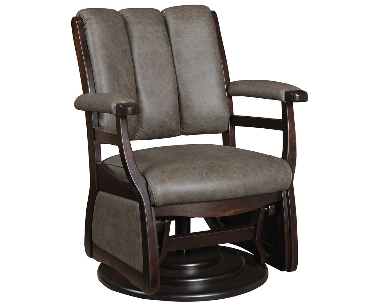 Paris Low Back Swivel Glider, uph arms
