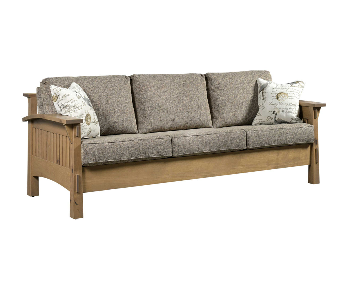 Country Mission Sofa W/ Reversible Cushions, Stat.