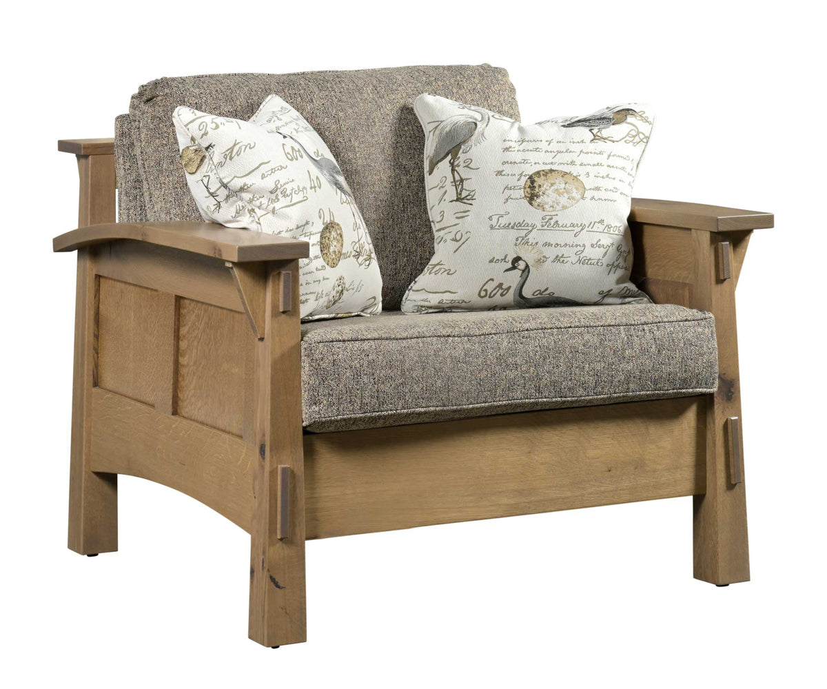 Country Shaker Chair W/Reversible Cushions, Stat.