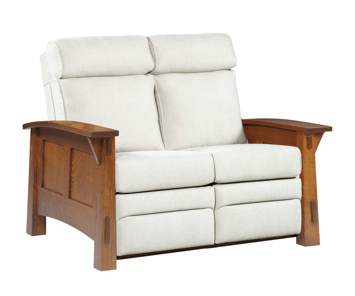 Country Shaker Recliner Love Seat - Push Back Std.