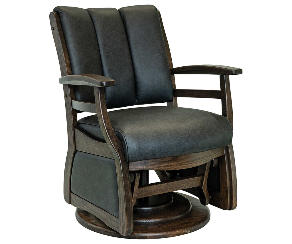 Sierra Low Back Swivel Glider, wood arms