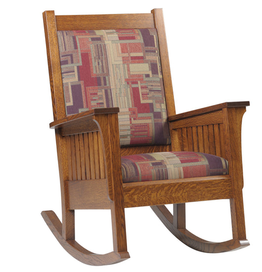 Mission Arts and Crafts Prairie Spindle Rocking Chair - Harvest Home Interiors