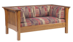 Mission Arts and Crafts Prairie Spindle Loveseat - Harvest Home Interiors