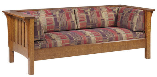 Mission Arts and Crafts Prairie Spindle Sofa - Harvest Home Interiors