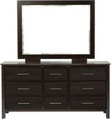 Image of customizable, solid wood Zenith Dresser with Mirror from Harvest Home Interiors Amish Furniture