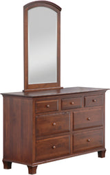 Image of customizable, solid wood Willow Dresser with Mirror from Harvest Home Interiors Amish Furniture