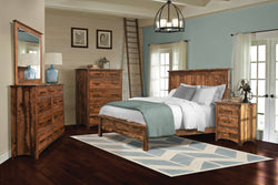 Image of customizable Barn Floor Reclaimed Wood Bedroom Set from Harvest Home Interiors Amish Furniture