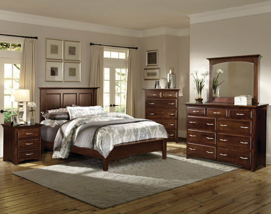 Image of customizable, solid wood Buckeye Collection Bedroom Set from Harvest Home Interiors Amish Furniture