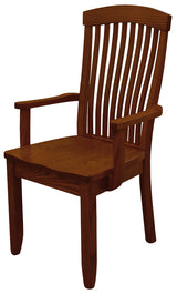 Solid wood and handcrafted mission style Empire Arm or Captain Chair from Harvest Home Interiors