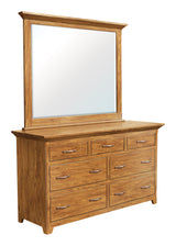 Image of customizable, solid wood Shaker Style Dresser with Mirror from Harvest Home Interiors Amish Furniture