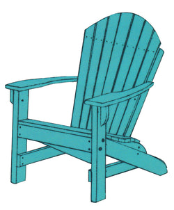 Traditional Handcrafted Weather Resistant and Weather Proof Amish Polywood Adirondack Chair from Harvest Home Interiors Amish Furniture