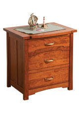 Image of customizable, solid wood Le Grande Nightstand from Harvest Home Interiors Amish Furniture