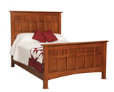 Image of customizable, solid wood Royal Santa Fe Mission Style Bed from Harvest Home Interiors Amish Furniture
