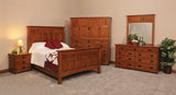 Image of customizable, solid wood Royal Santa Fe Mission Style Bedroom Set from Harvest Home Interiors Amish Furniture