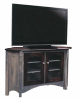 HHI's Master 2-tone Corner TV Stand - Harvest Home Interiors